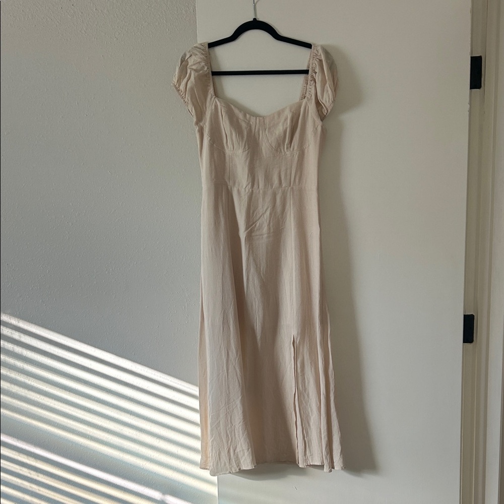 Elegant Cream Women's Dress